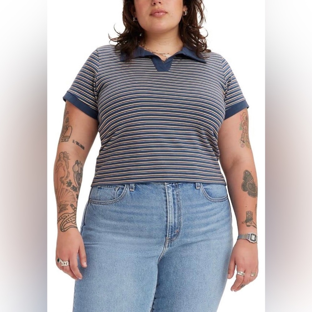 Levi’s cropped polo T-shirt (XL) - Picture 2 of 10